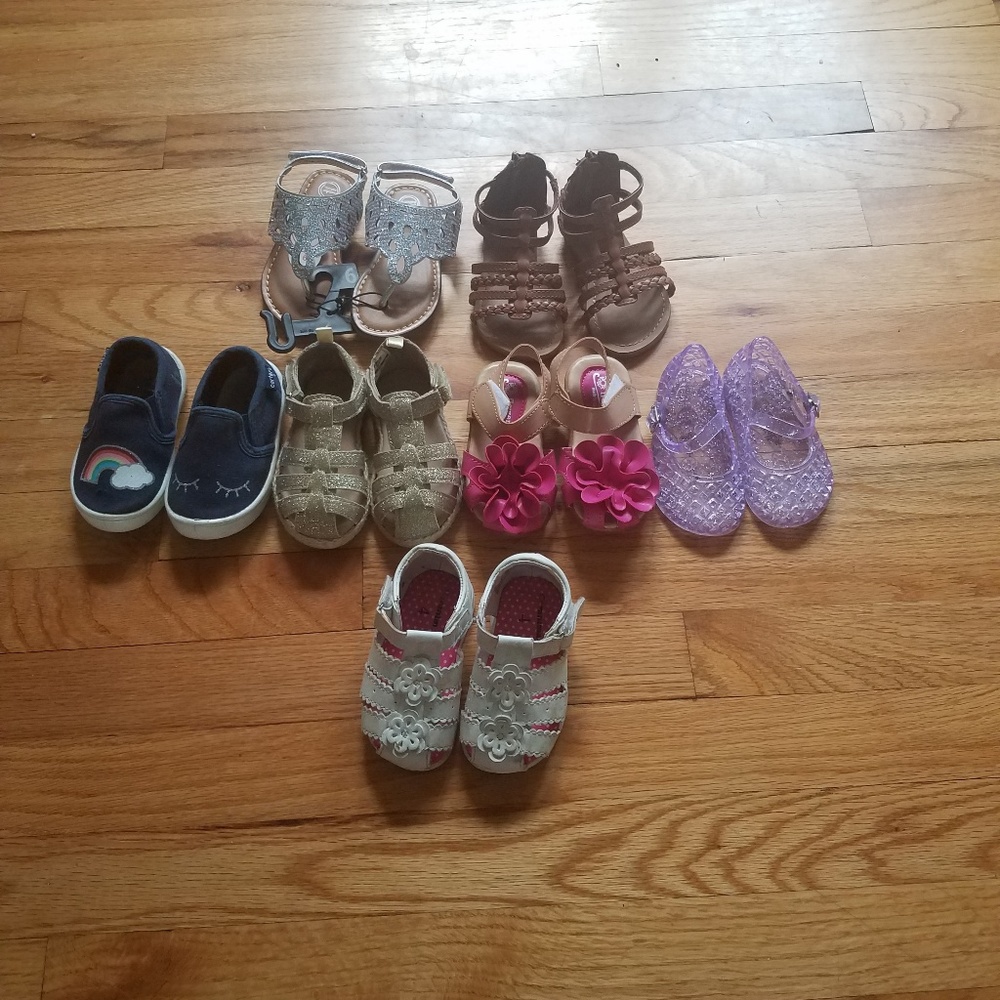 Toddler girl shoe lot